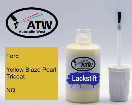Ford, Yellow Blaze Pearl Tricoat, NQ: 20ml Lackstift, von ATW Autoteile West.
